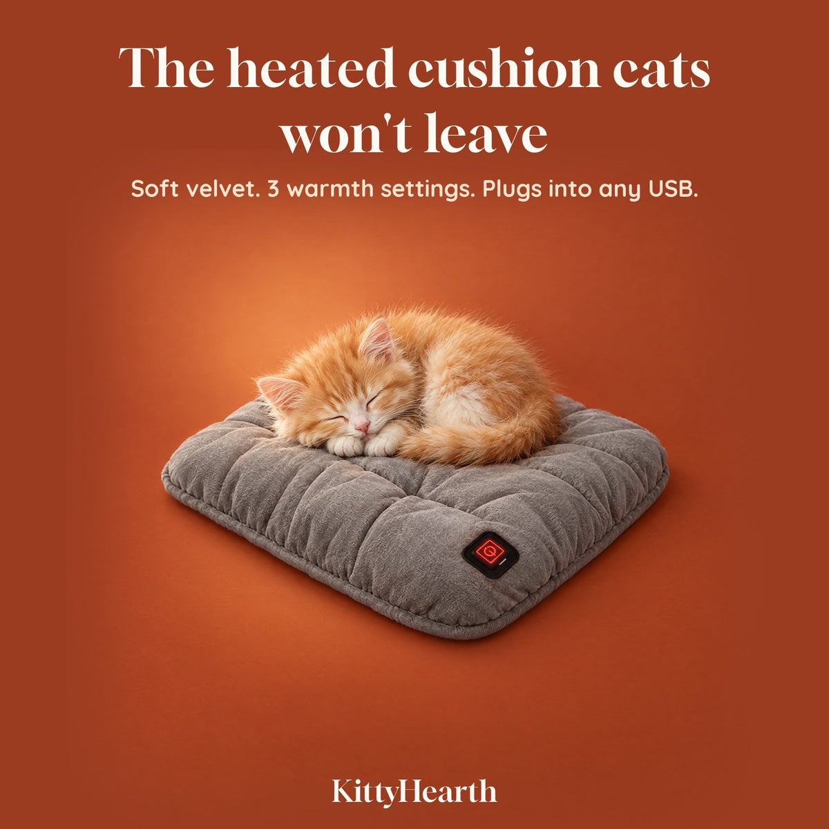 KittyHearth Heated Cat Cushion