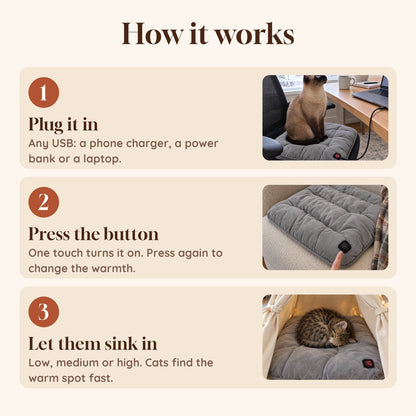 KittyHearth Heated Cat Cushion