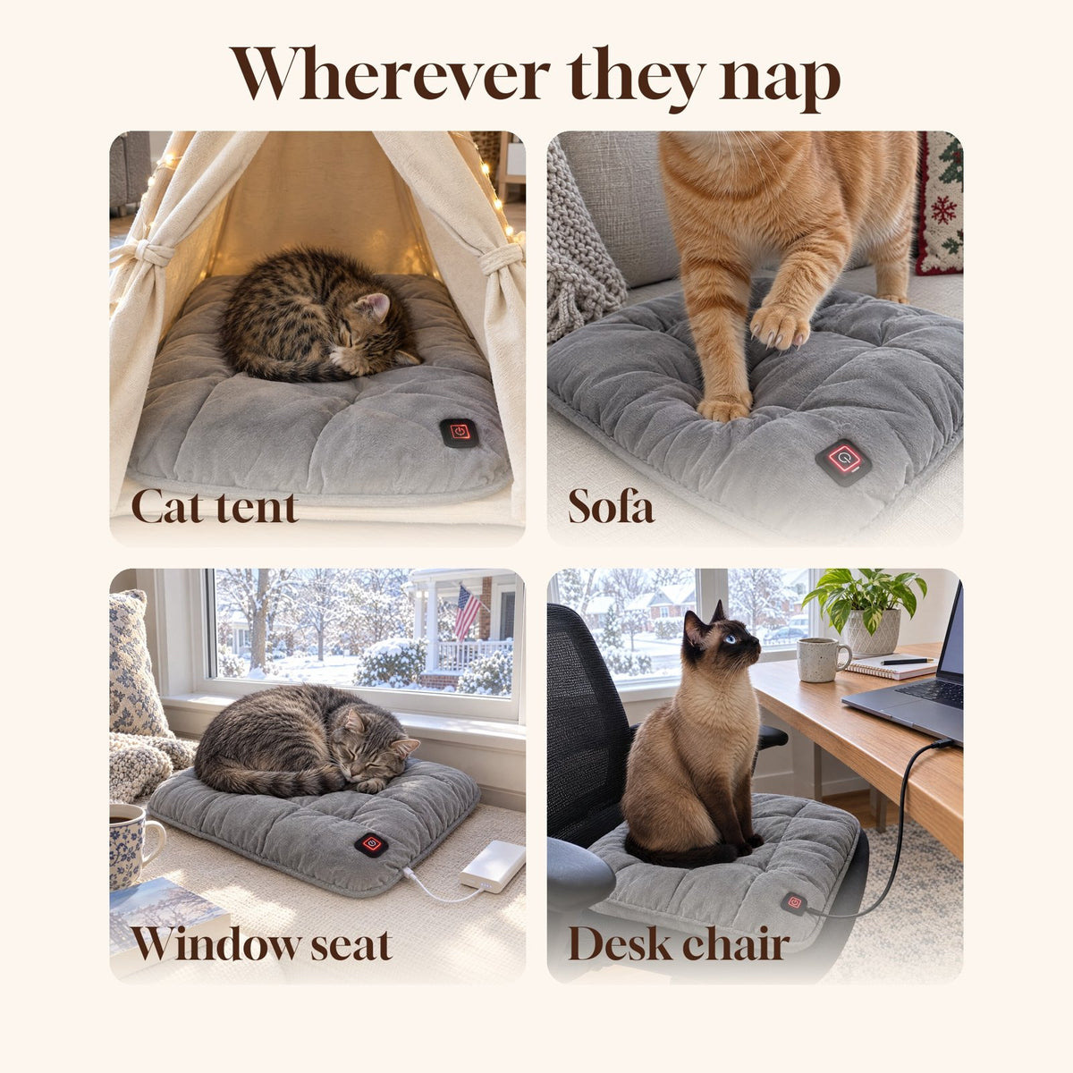 KittyHearth Heated Cat Cushion