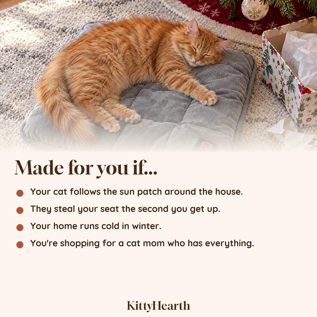 KittyHearth Heated Cat Cushion
